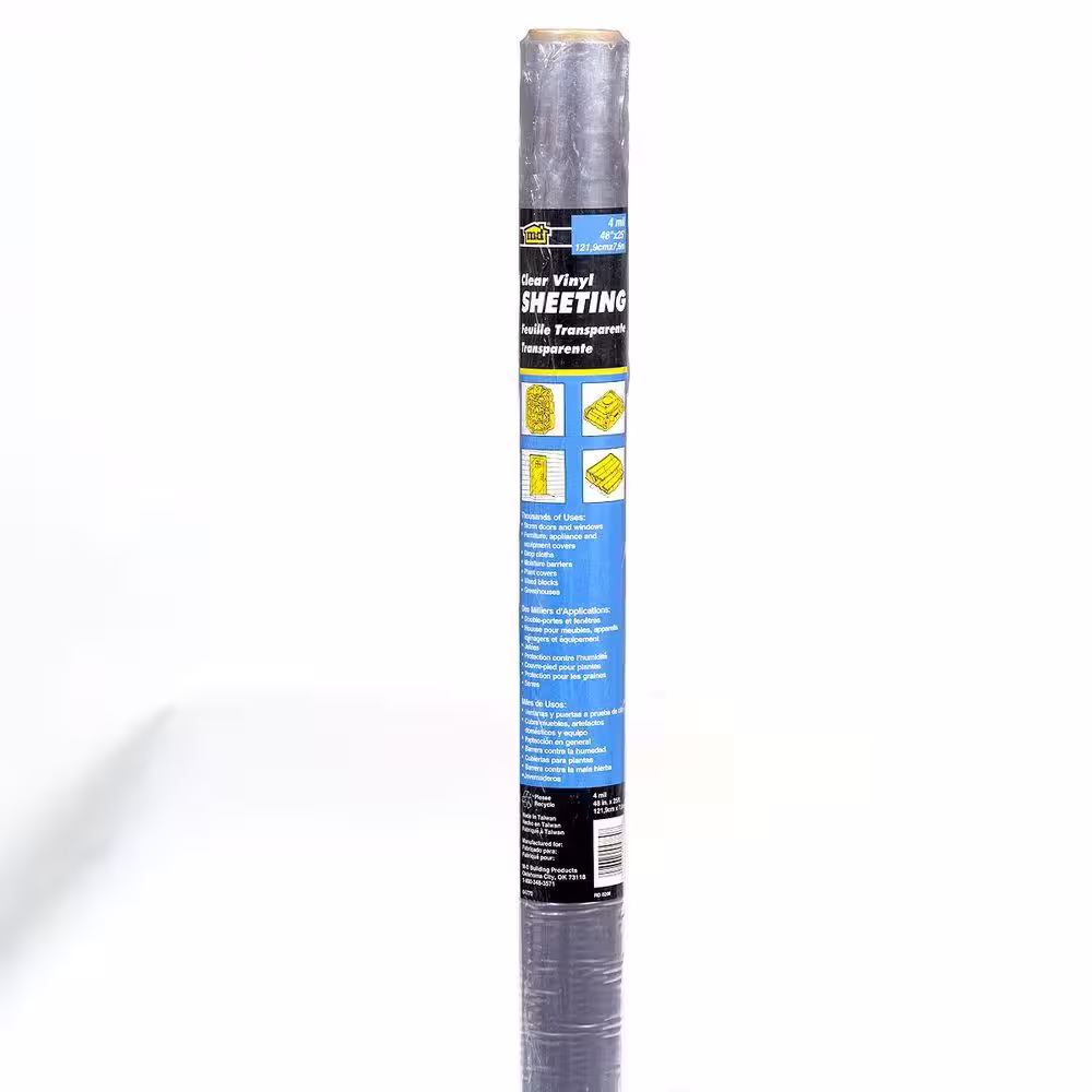M-D Building Products 36 in. x 25 ft. 4 Mil Clear Vinyl Sheeting Weatherstrip