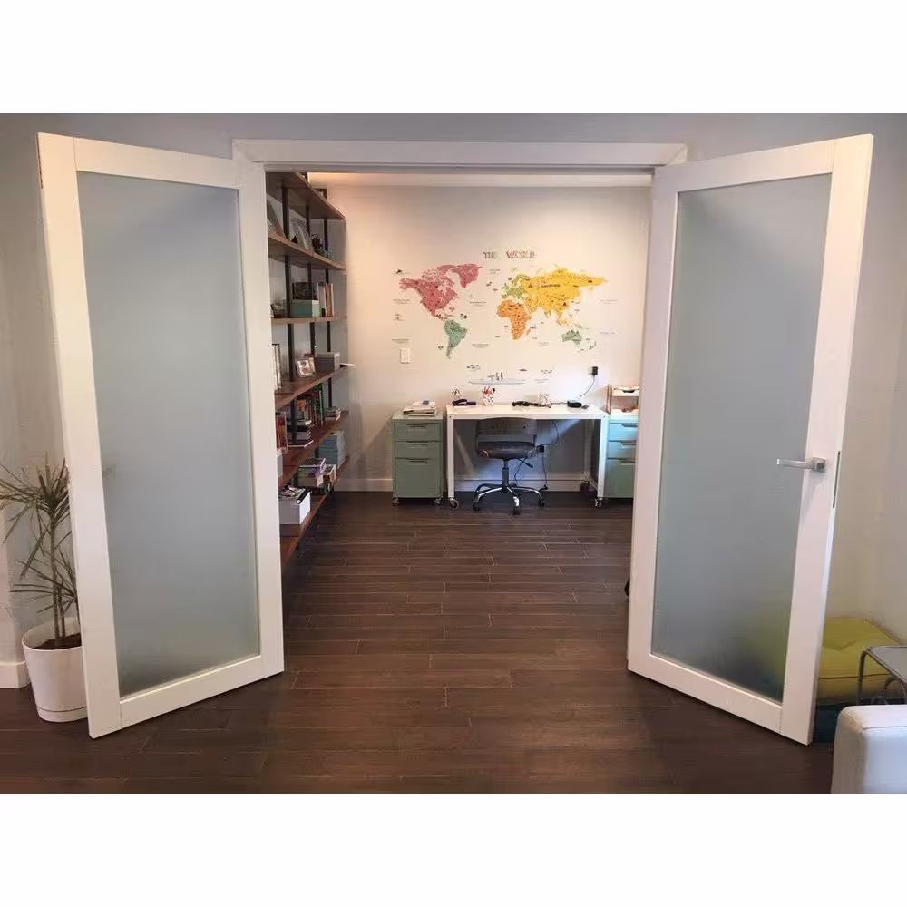 Sartodoors 2102 48 in. x 80 in. Single Panel White Finished Pine Wood Interior Door Slab with Hardware