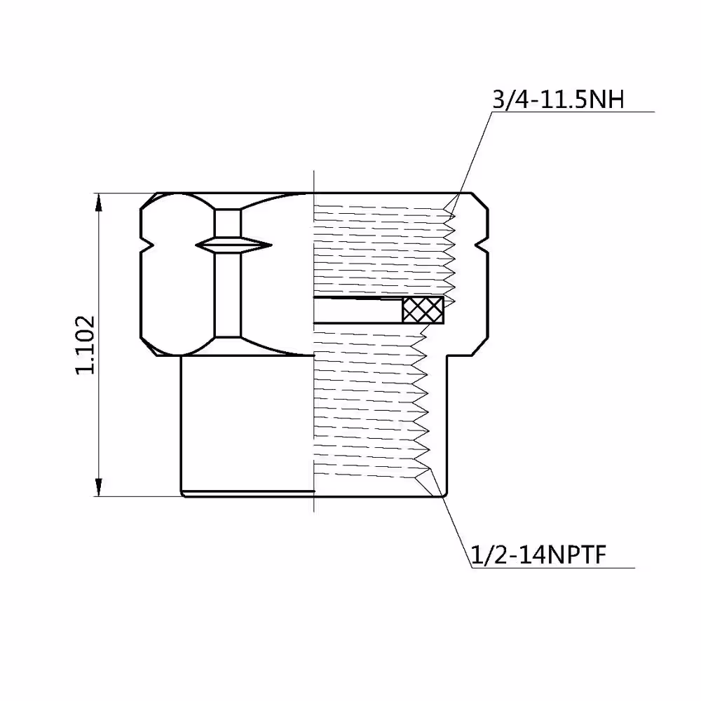 Everbilt 3/4 in. FHT x 1/2 in. FIP Brass Adapter Fitting