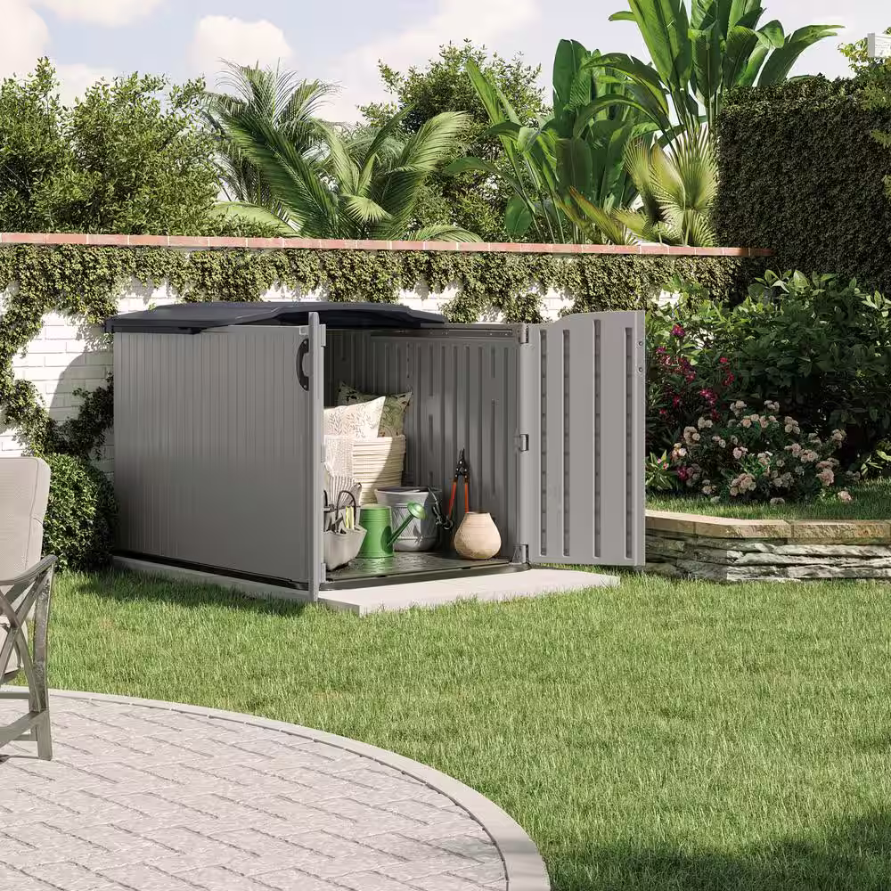 Suncast Glide Top 5 ft. W x 7 ft. D Plastic Shed (31.84 sq. ft.)