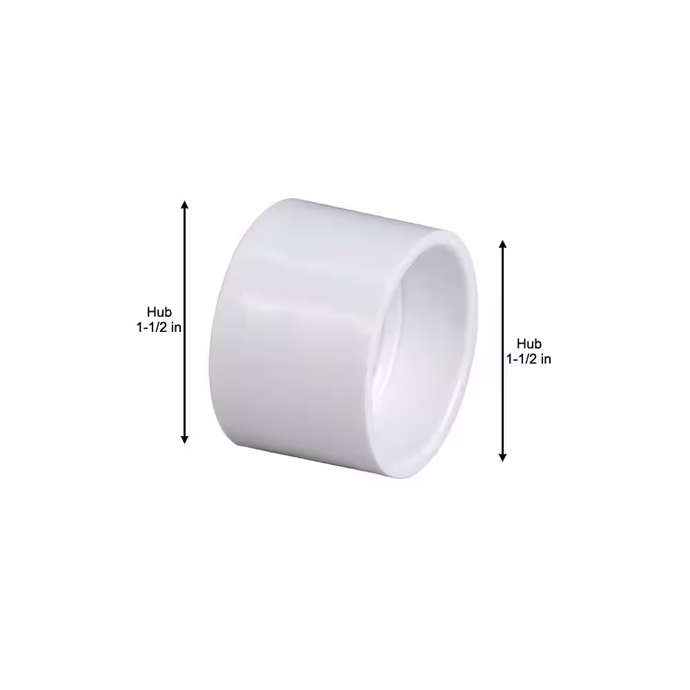 NIBCO 1-1/2 in. PVC DWV Hub x Hub Repair Coupling Fitting