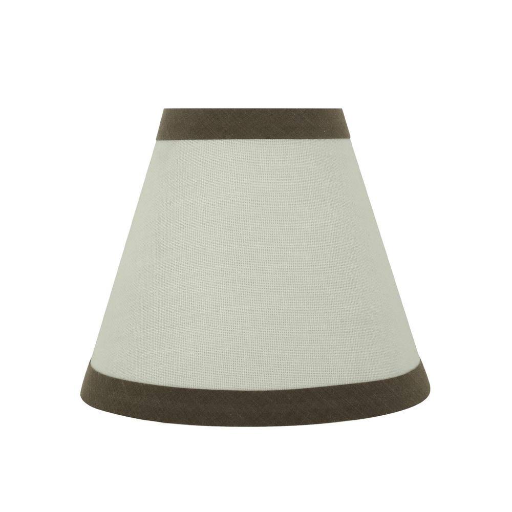 Aspen Creative Corporation 6 in. x 5 in. Off White and Brown Trim Hardback Empire Lamp Shade (9-Pack)