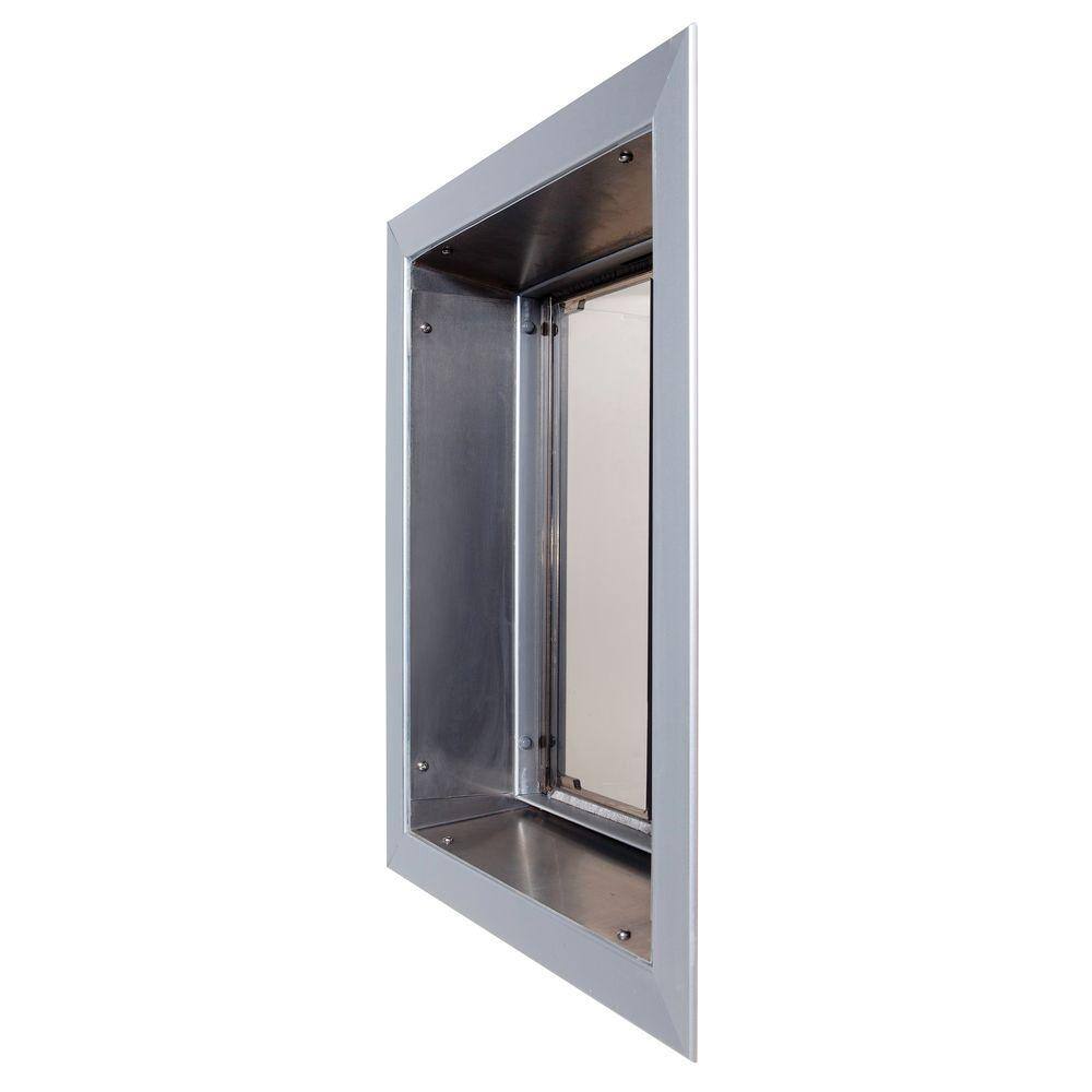 PlexiDor Performance Pet Doors 6.5 in. x 7.25 in. Small White Wall Mount Cat or Small Dog Door Requires No Replacement Flap