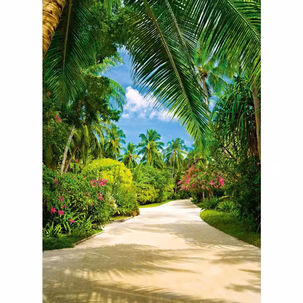 Ideal Decor 100 in. x 72 in. Tropical Pathway Wall Mural