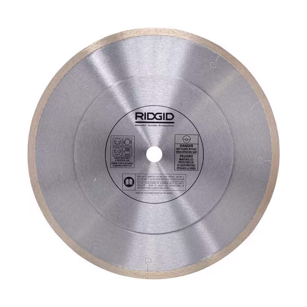 RIDGID 10 in. Reinforced Hub Tile Diamond Blade