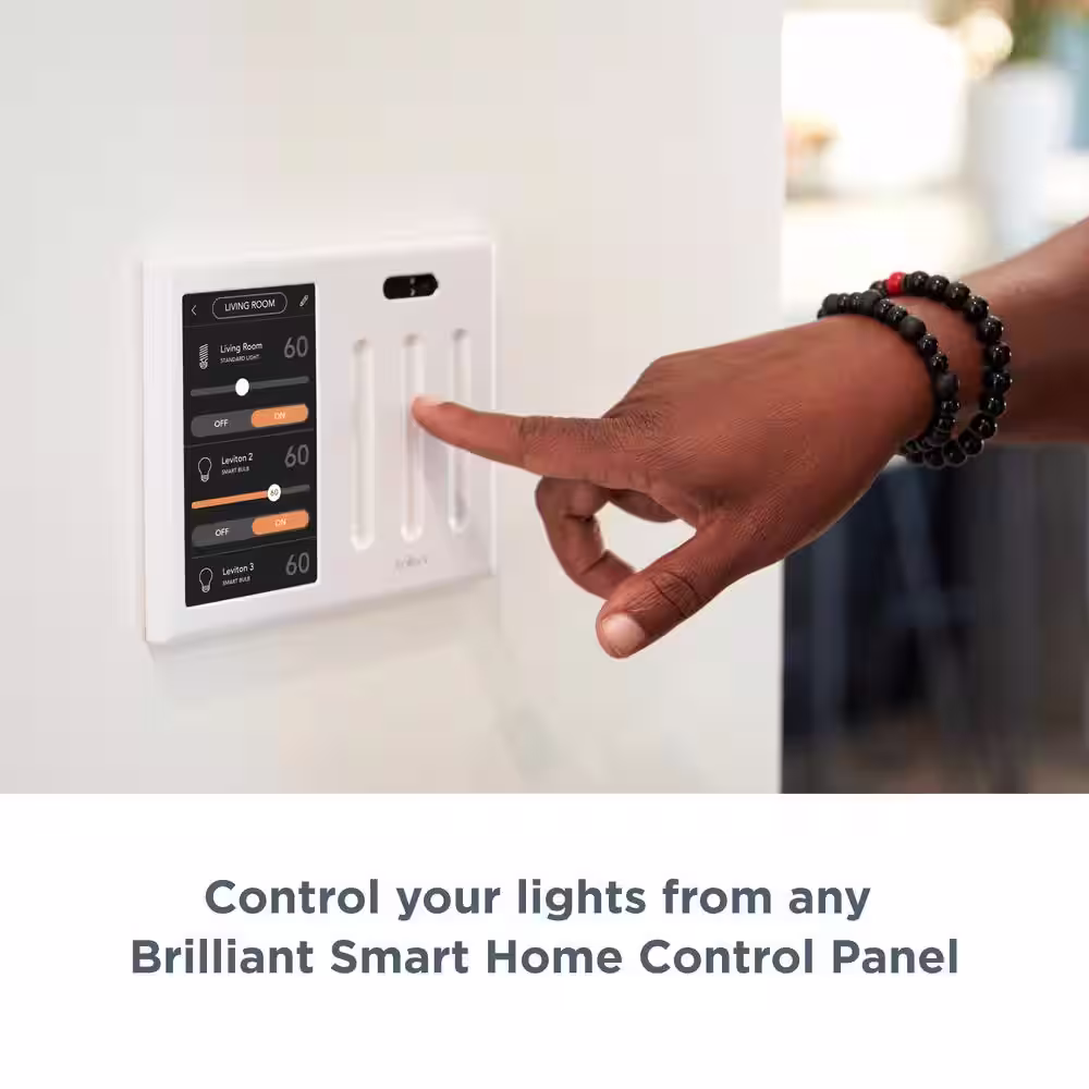 Brilliant Smart Dimmer Switch (Light Almond) - Alexa, Google Assistant, Hue, LIFX, TP-Link, and more