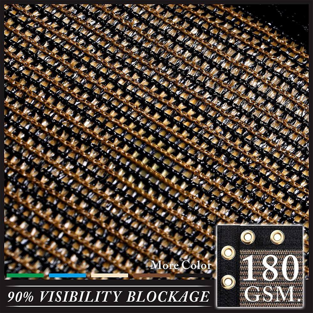 None 4 ft. x 50 ft. Fence Privacy Screen Windscreen Cover Netting Mesh Fabric Cloth, Brown