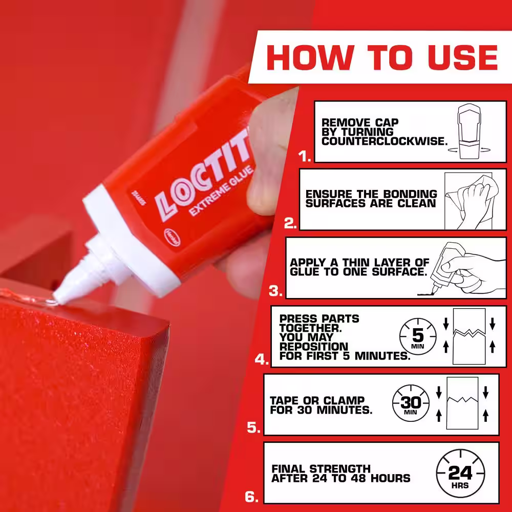 Loctite Extreme Glue 1.62 oz. Flexible Liquid Adhesive Clear Bottle (each)