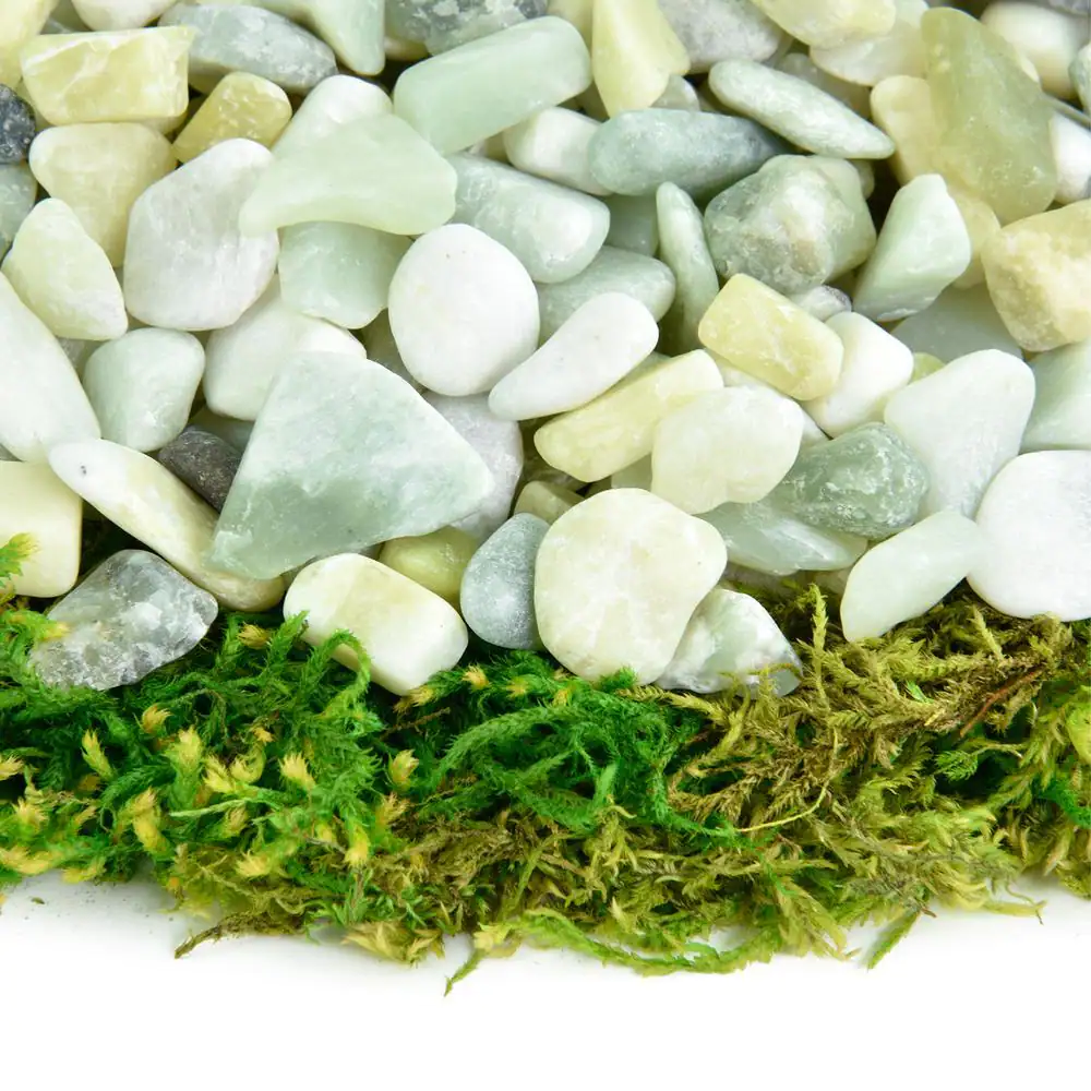 Southwest Boulder & Stone 0.125 cu. ft. 3/8 in. - 5/8 in. 10 lbs. Small Jade Polished Rock Pebbles for Planters, Gardens, Aquariums and More