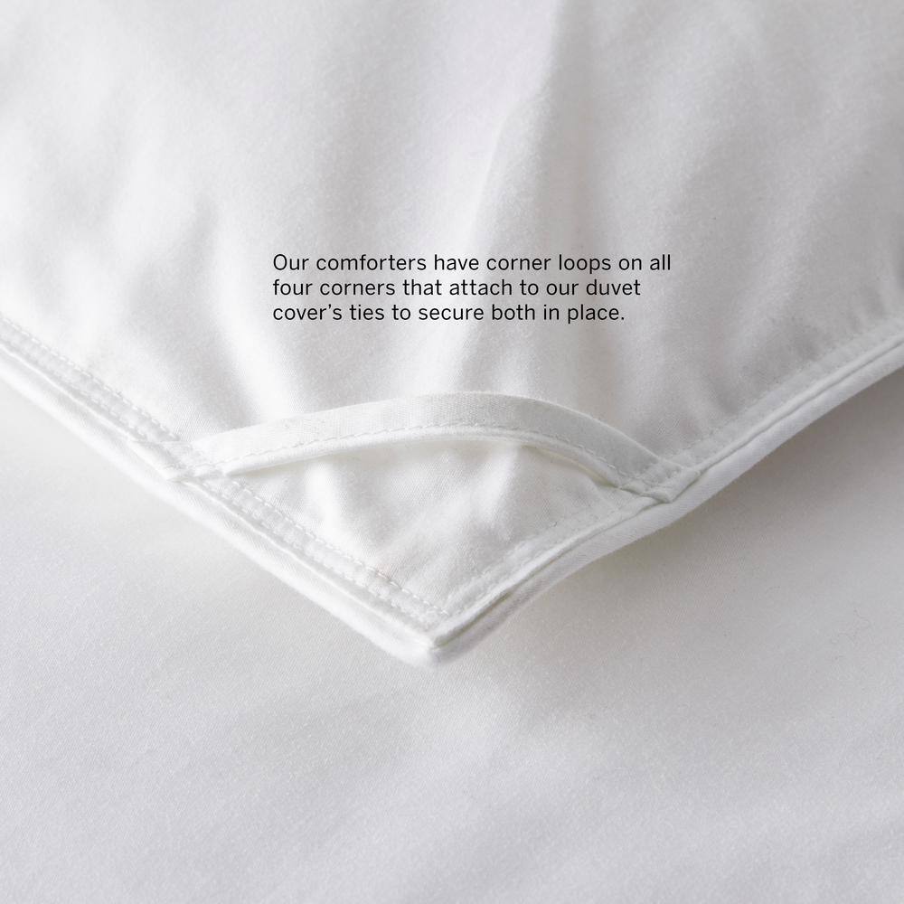 The Company Store LaCrosse LoftAIRE Extra Warmth Light Gray Recycled Fill King Down Comforter