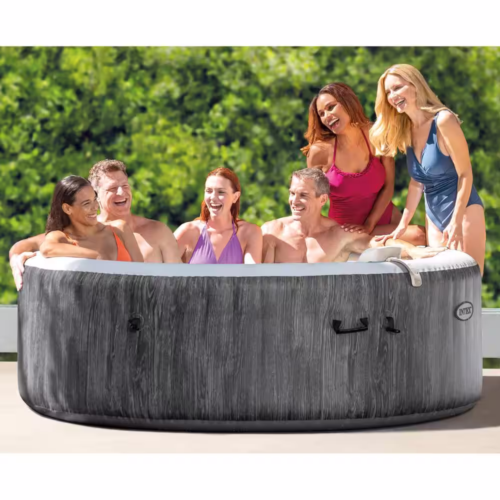 Intex PureSpa Plus Inflatable 6-Person Hot Tub + Type S1 Filter Cartridges (6 Pack)