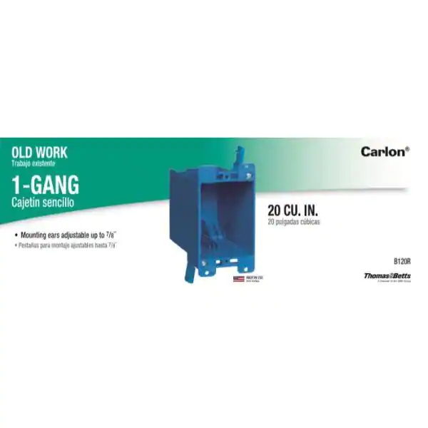 Carlon 1-Gang 20 cu. in. PVC Old Work Electrical Switch and Outlet Box