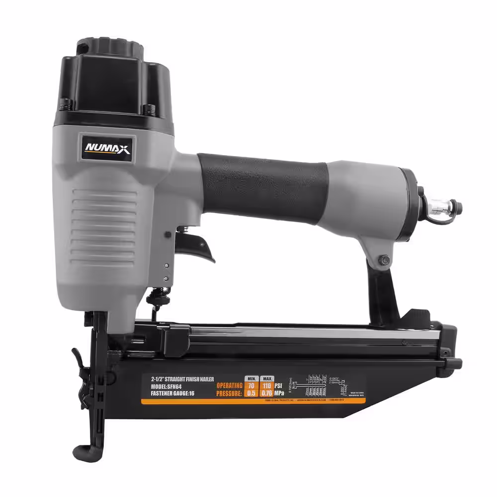 NuMax Pneumatic 16-Gauge 2-1/2 in. Straight Finish Nailer