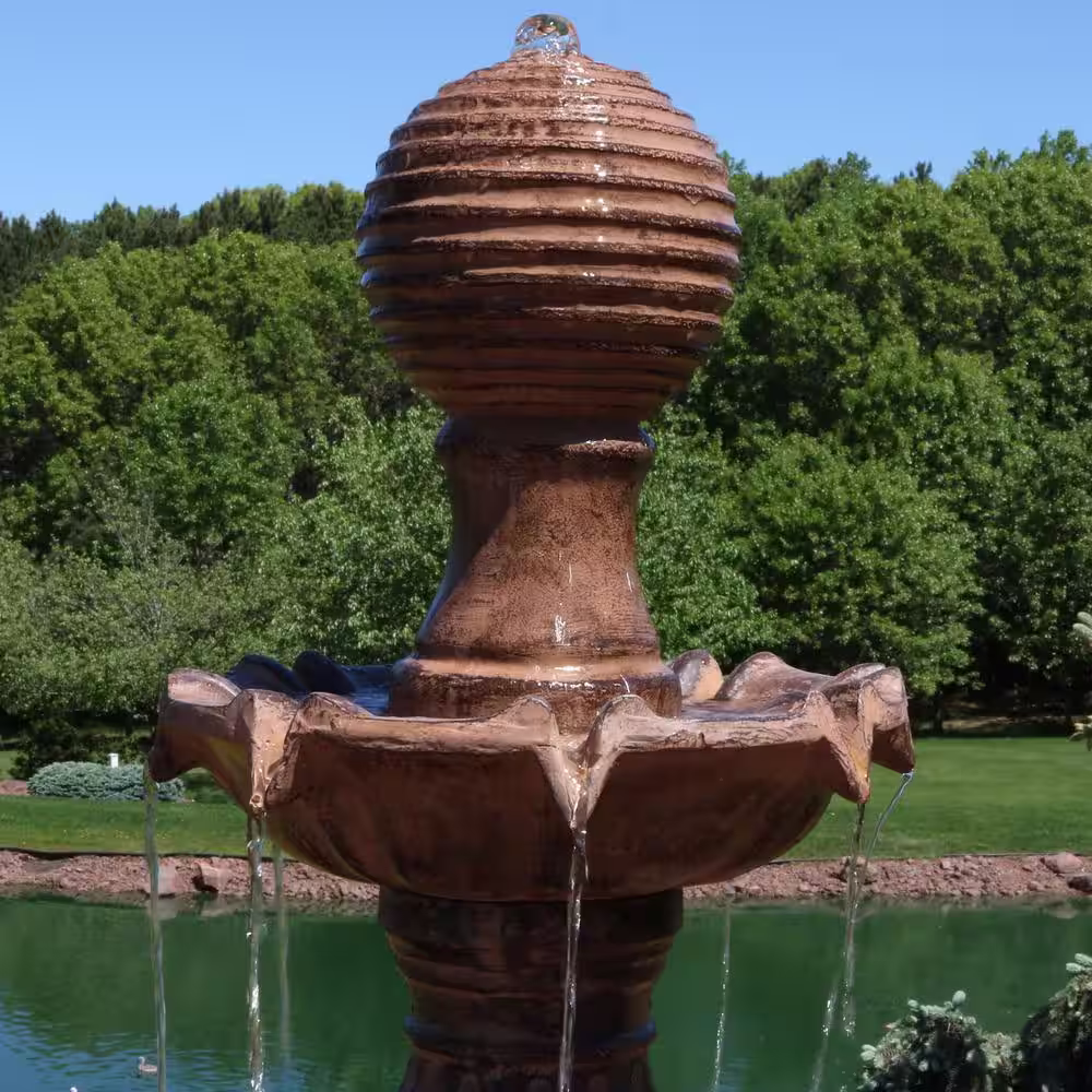 Sunnydaze Decor 80 in. Large Tiered Ball Outdoor Fountain