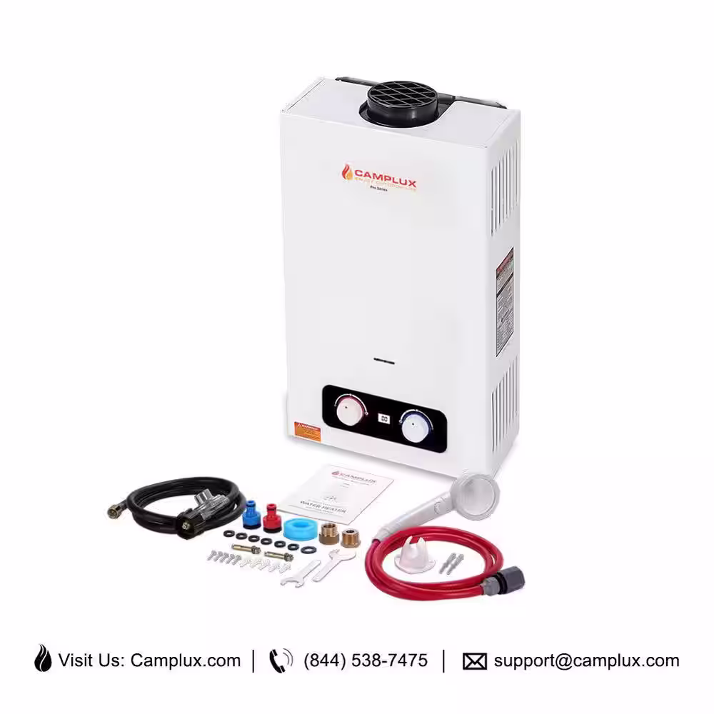 CAMPLUX ENJOY OUTDOOR LIFE Camplux Pro 10L 2.64 GPM Outdoor Portable Liquid Propane Gas Tankless Water Heater