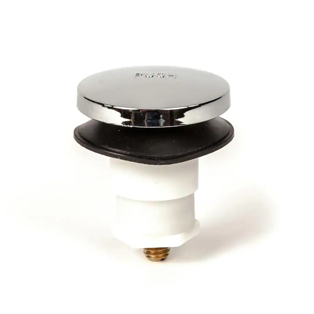 PF WaterWorks Fits 3/8 in. and 5/16 in. TubSTRAIN Universal ABS Toe Touch  Hair Catcher Bathtub Drain Stopper in CH