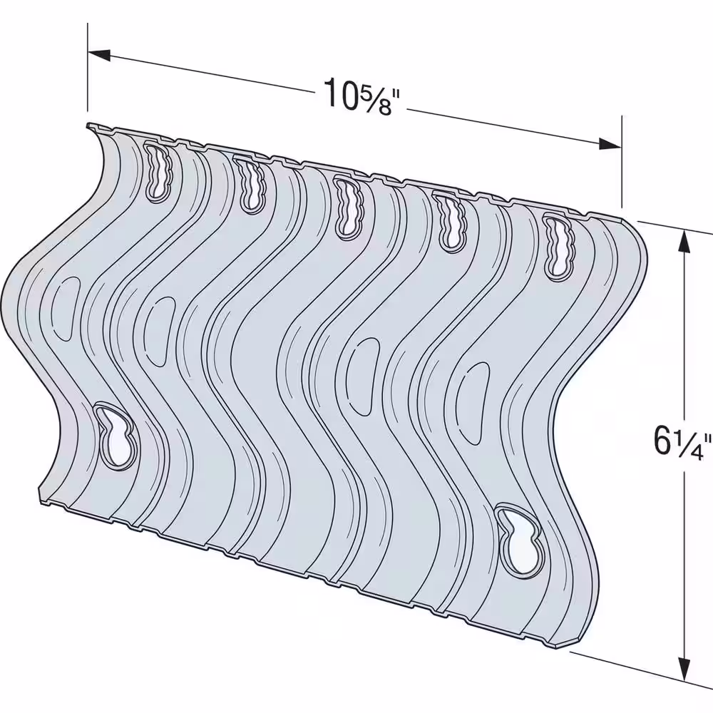Simpson Strong-Tie URFP 10-5/8 in. x 6-1/4 in. Universal Retro Foundation Plate with Screws