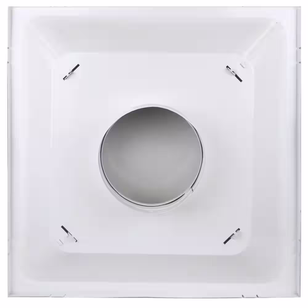Venti Air 24 in x 24 in T-Bar Drop ceiling Lay in Plaque 1 cone Supply diffuser with round 8 in collar/neck