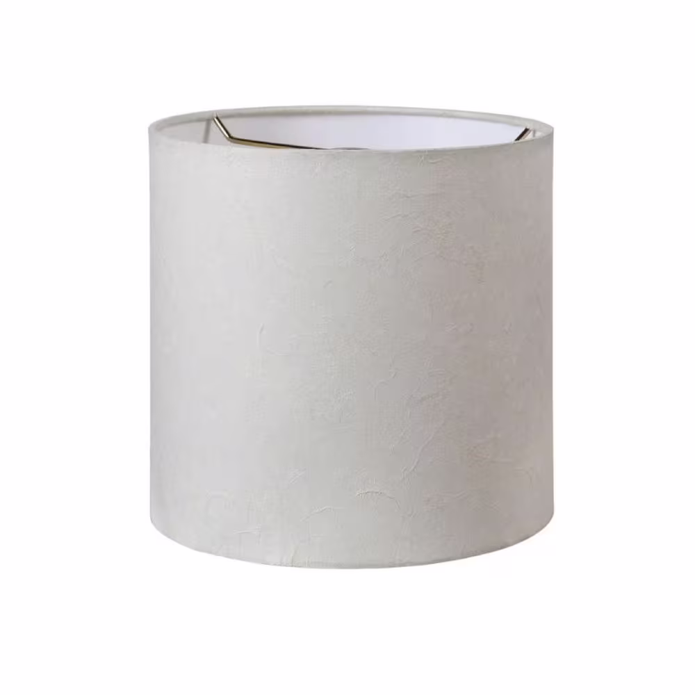 Aspen Creative Corporation 8 in. x 8 in. Off White Drum/Cylinder Lamp Shade