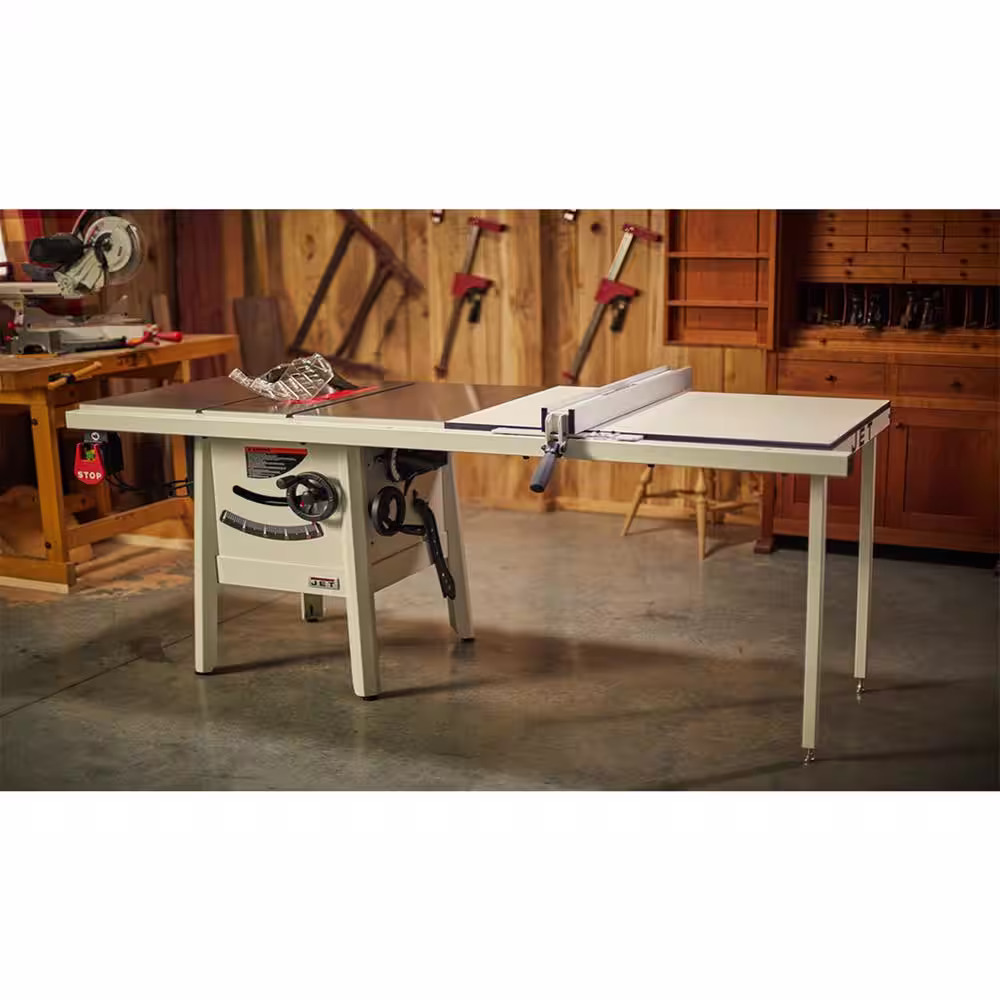 Jet ProShop II 10 in. table saw with 52 in. Rip Stamped Steel JPS-10