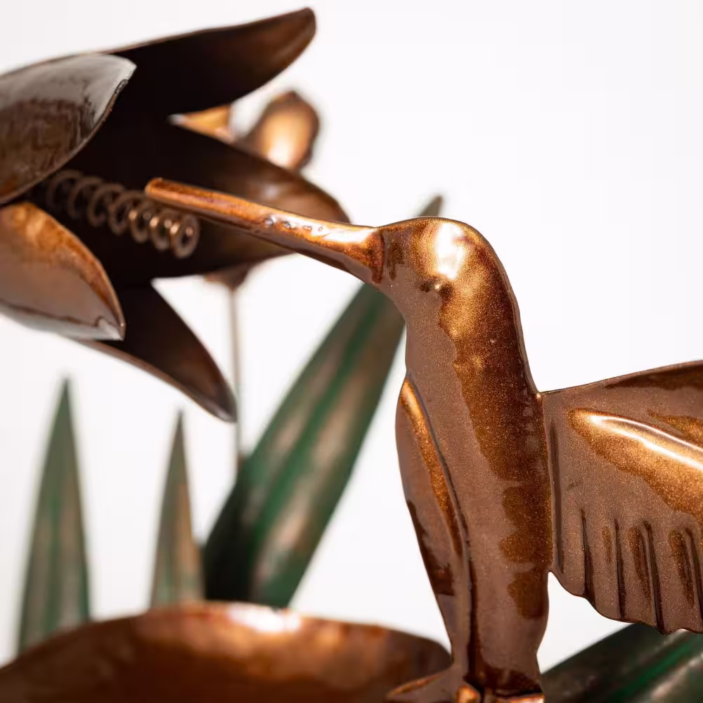 SULLIVANS 10.5 in. Copper Hummingbird Fountain