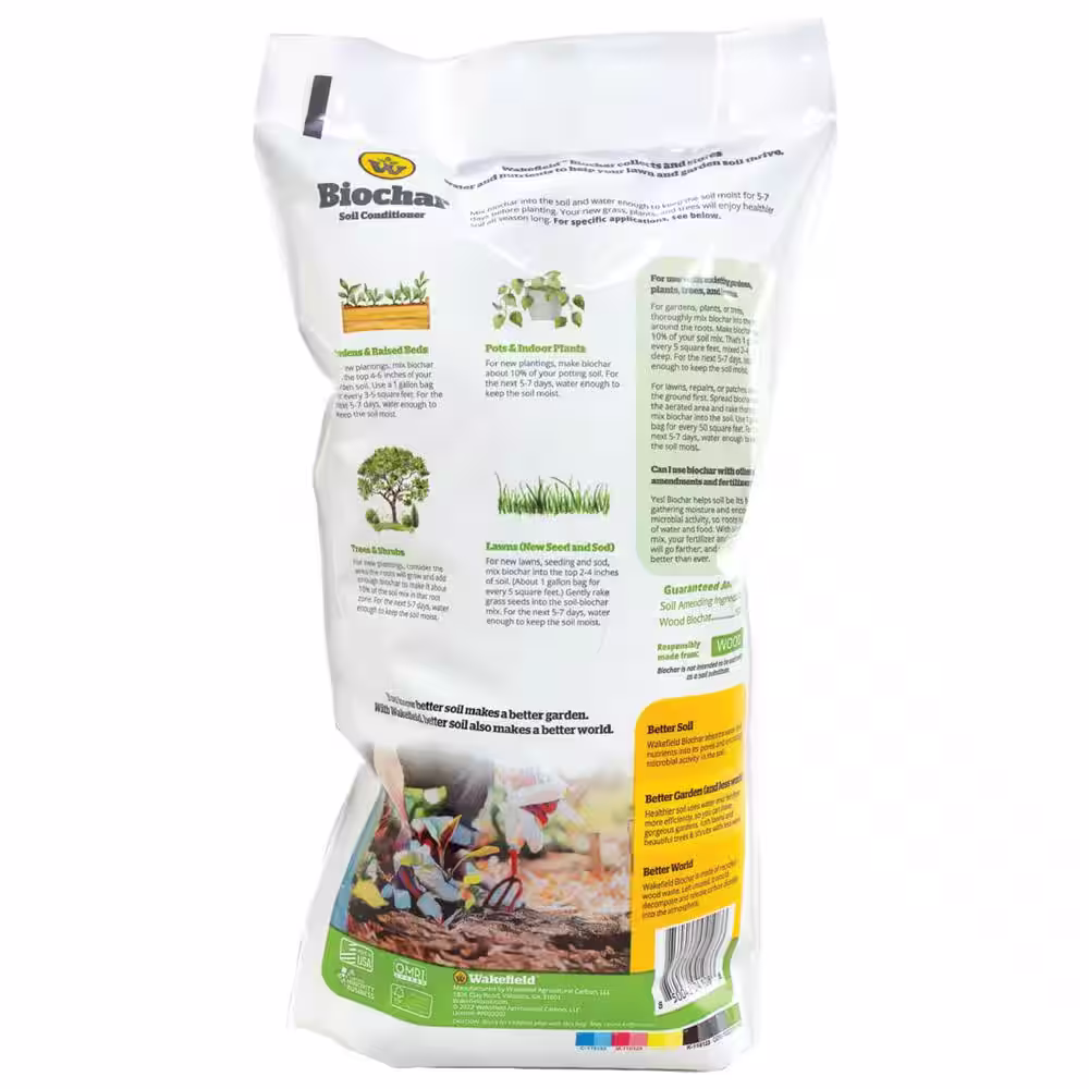 WAKEFIELD BioChar Premium Soil Amendment - 1 Gallon Bag