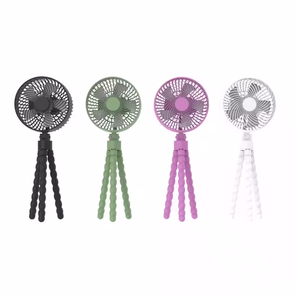 Hampton Bay 5 in. Mini Portable Personal Octopus Clip on Fan in White