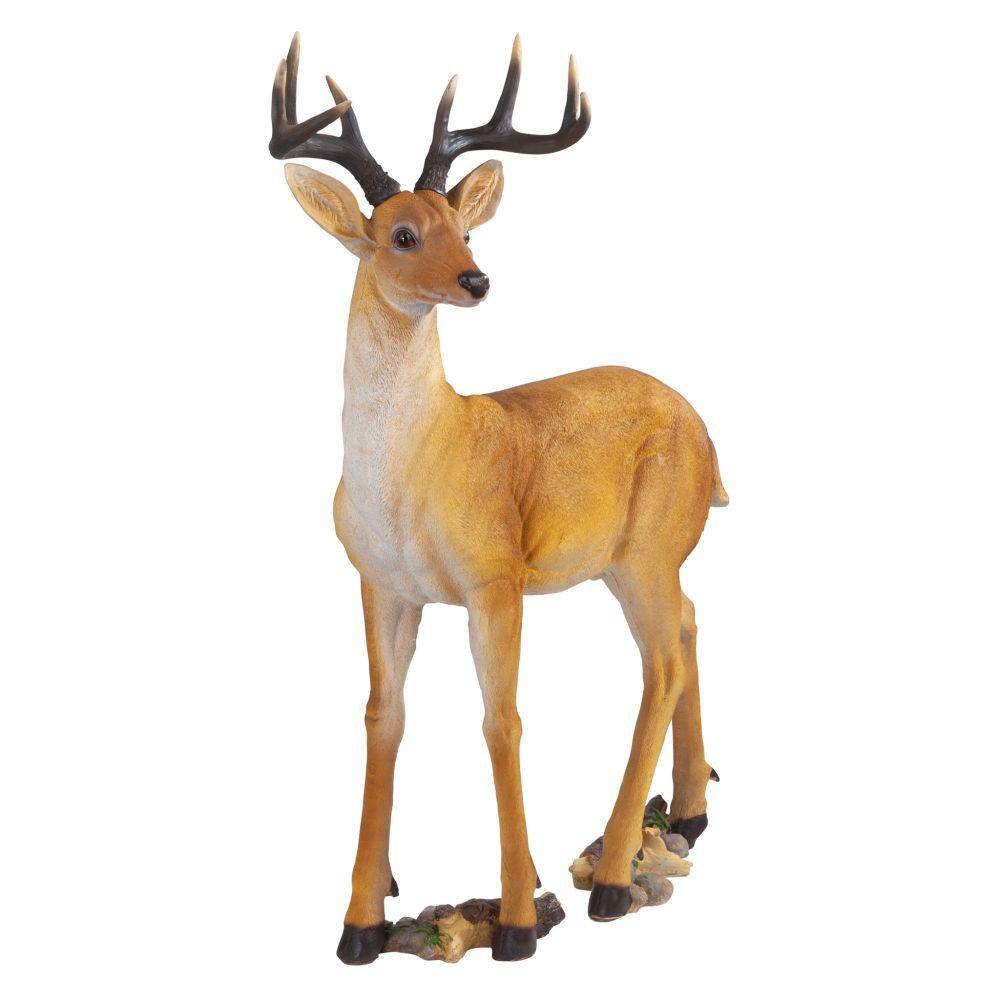 Design Toscano 37.5 in. H Woodland Buck Deer Statue