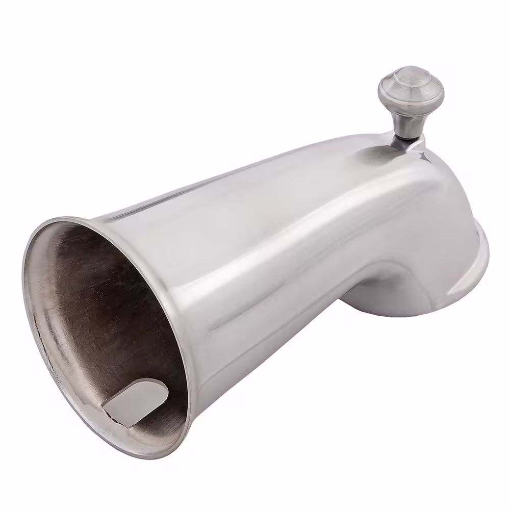 Everbilt Decorative Tub Spout with Diverter in Brushed Nickel
