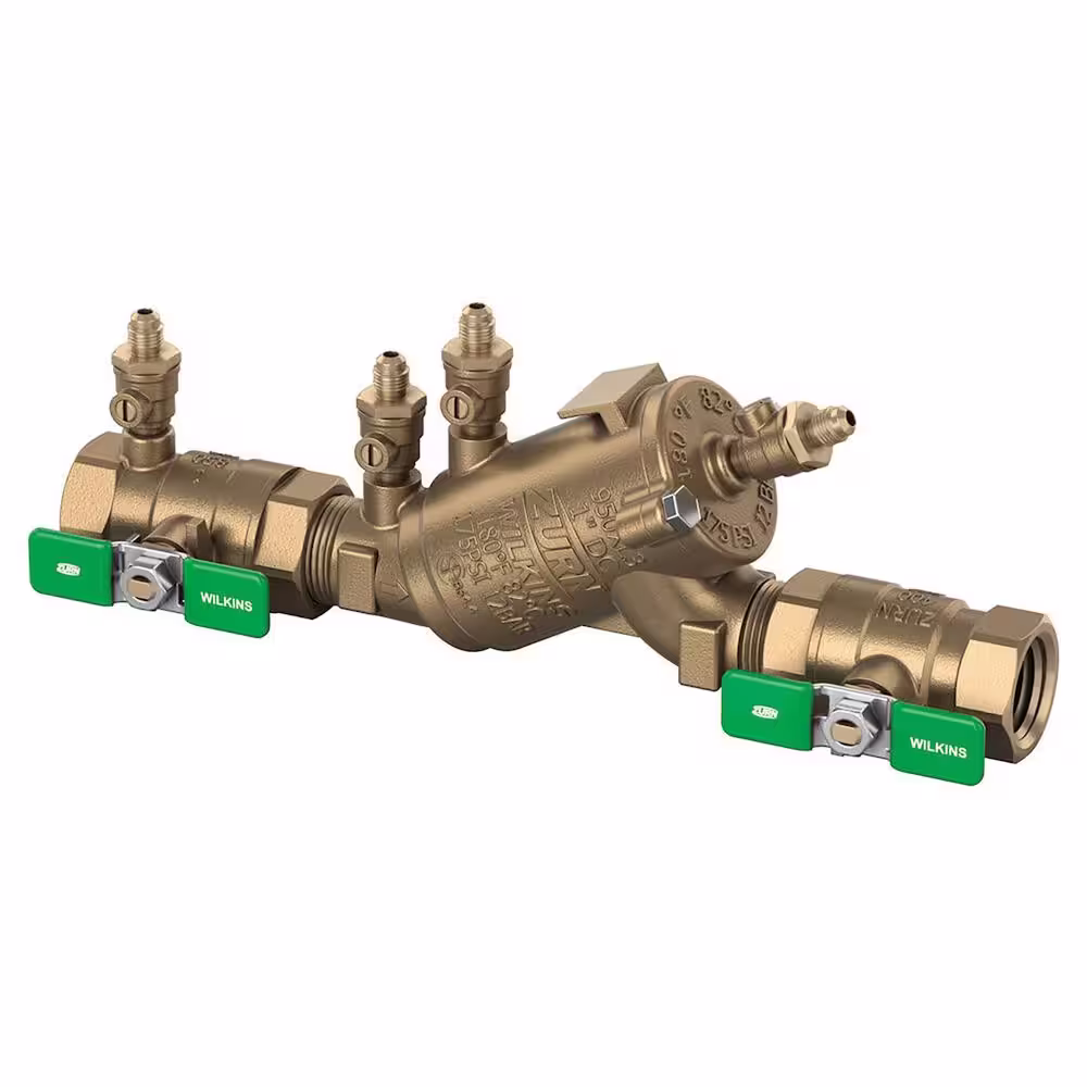 Wilkins 1 in. 950XL3 Double Check Backflow Preventer with Union Ball Valves