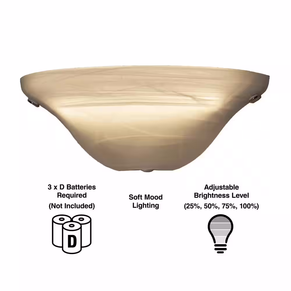 It's Exciting Lighting White Half Moon Sconce with Frosted Marble Glass