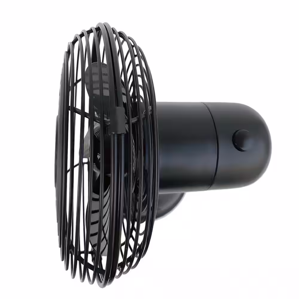 Hunter Retro 5 in. All-Metal Personal Fan with Oscillation in Matte Black