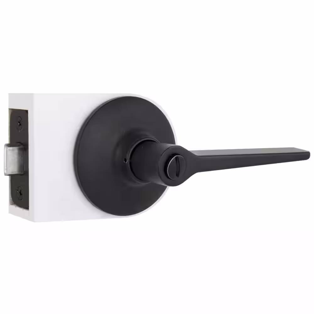 Defiant Freedom Matte Black Bed/Bath Door Lever