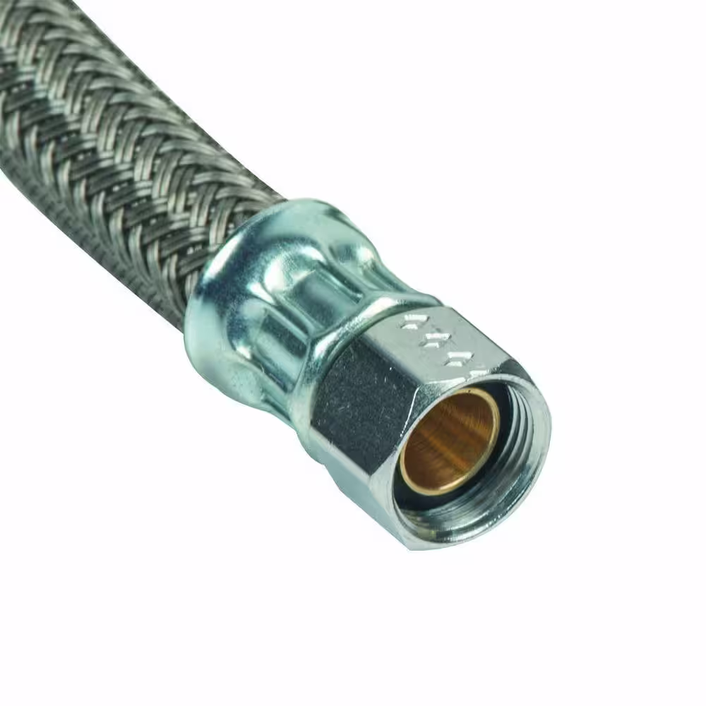 BrassCraft 3/8 in. Compression x 3/4 in. Garden Hose Swivel Elbow x 72 in. Braided Polymer Dishwasher Supply Line