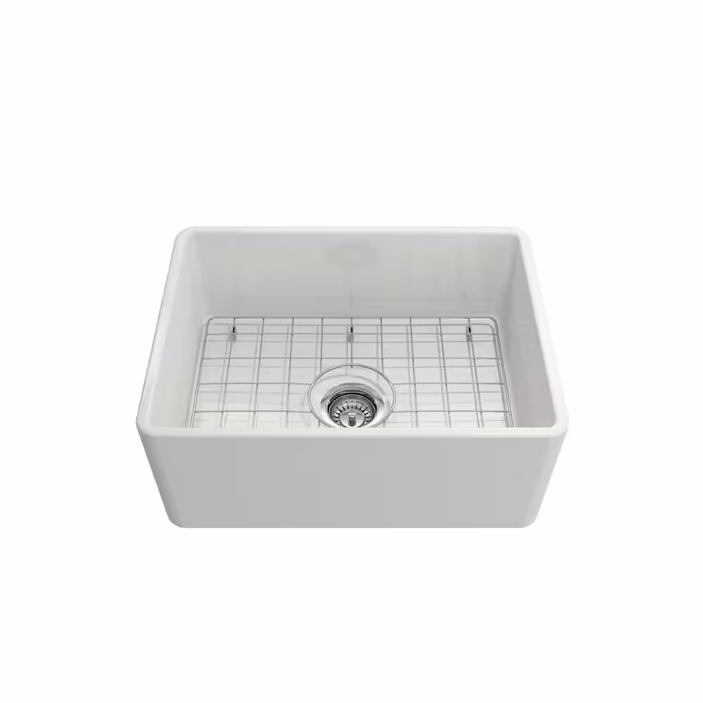 Glacier Bay 21.25 in. x 15.25 in. Sink Grid for 24 in. Apron Front Fireclay Single Bowl Kitchen Sink in Stainless Steel