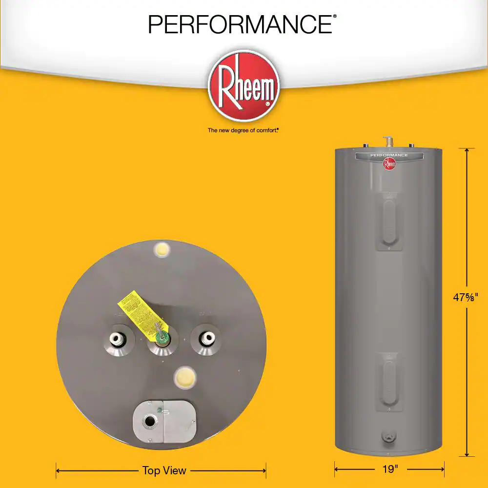 Rheem Performance 30 Gal. 3800-Watt Elements Tall Electric Water Heater with 6-Year Tank Warranty and 240-Volt