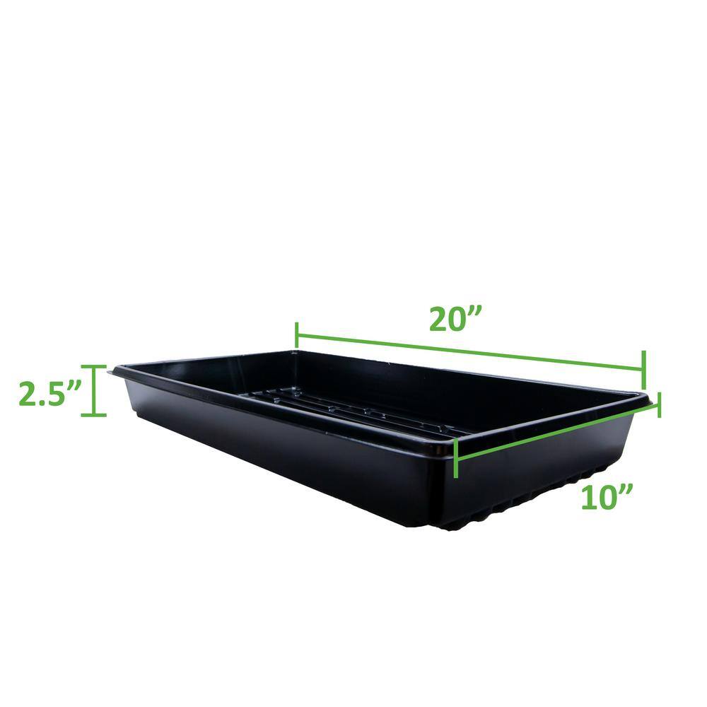 Viagrow 10 in. x 20 in. Propagation Starter Seedling Trays with Holes (100-Pack)