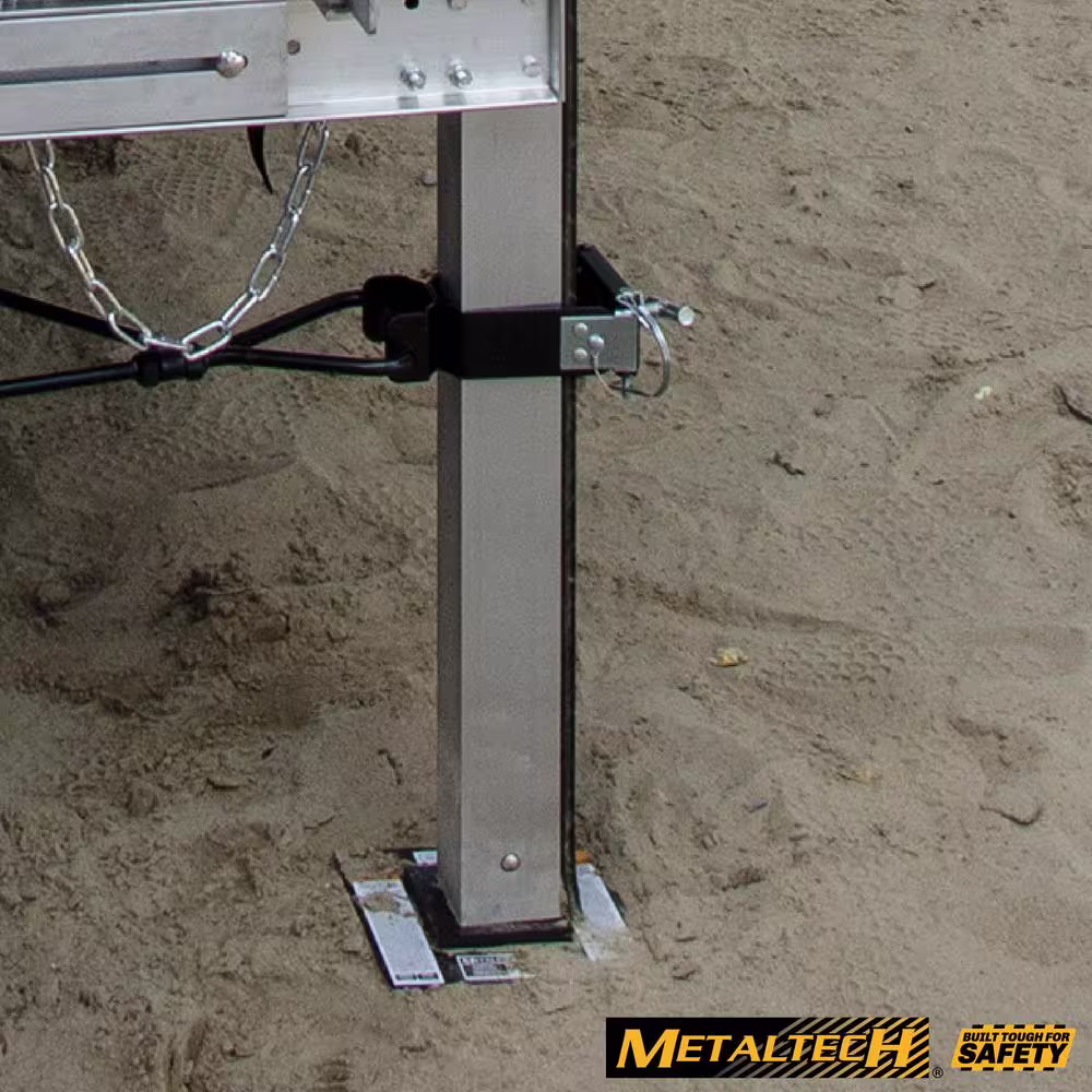 MetalTech Ultra-Jack 8 in. W x 8 in. D x 11 in. H Aluminum and Steel Pole Anchor for the Ultra-Jack Aluminum Scaffolding System