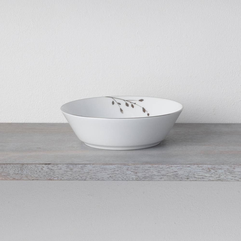 Noritake Birchwood 7 in., 20 fl. oz. White Porcelain Soup Bowls ((Set of 4) )