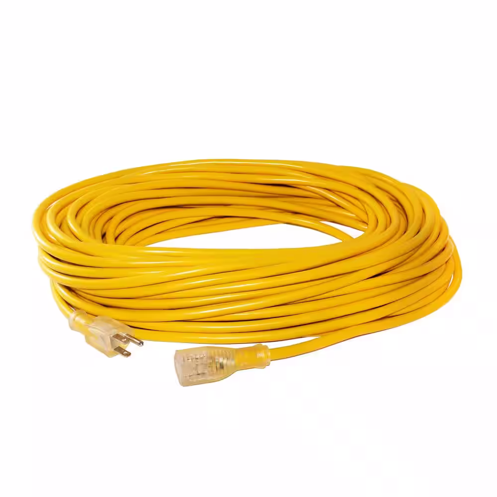 None 100 ft. 16/3 SJT 13 Amp 125-Volt 1625-Watt Lighted End Indoor/Outdoor Heavy-Duty Extension Cord (2-Pack)