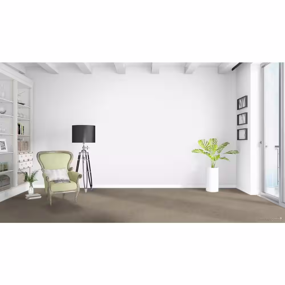 Home Decorators Collection Moonlight  - Ray - Beige 32 oz. SD Polyester Texture Installed Carpet