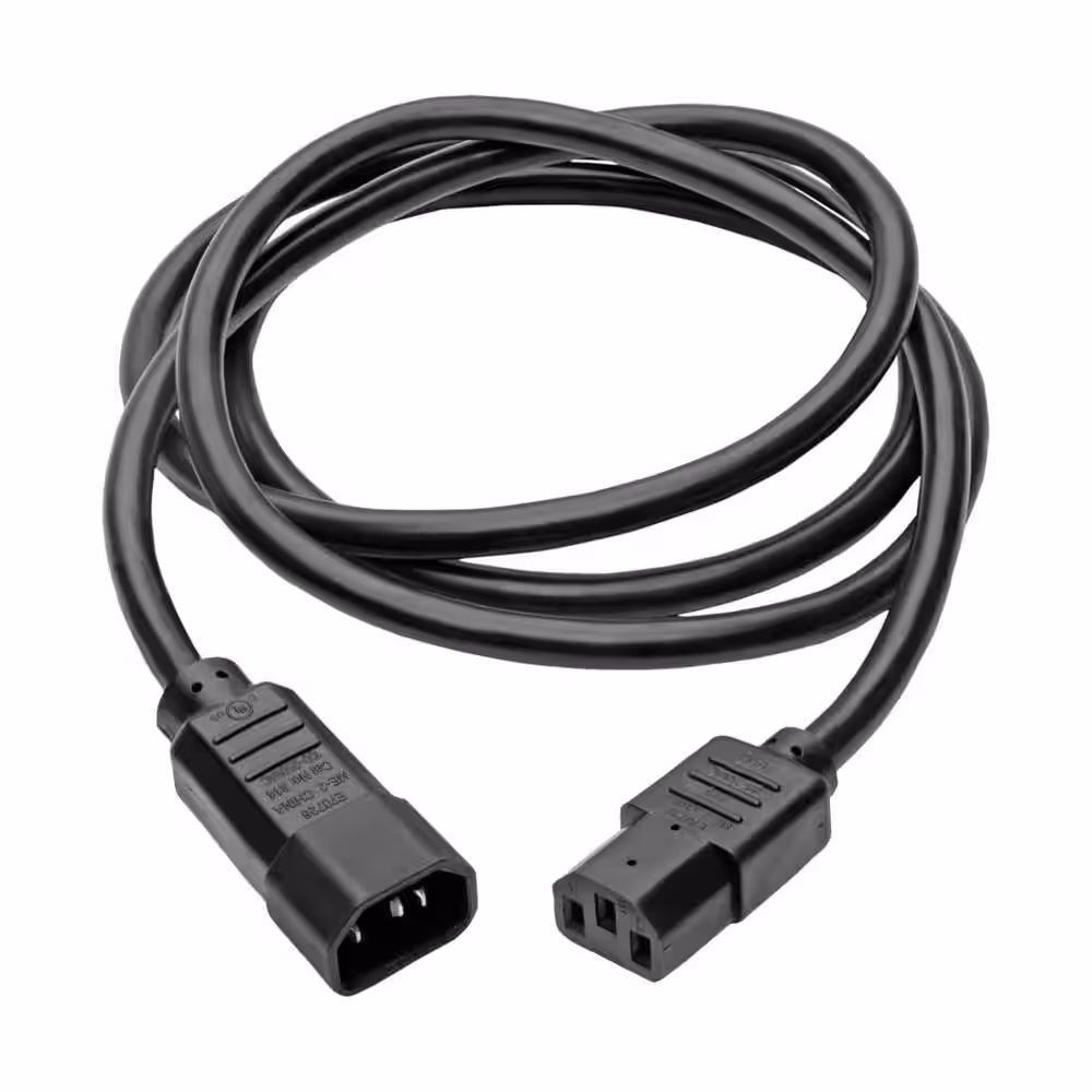 Tripp Lite 6 ft. 14-Gauge Heavy-Duty Indoor Black C-13 to C-14 Power Extension Cord