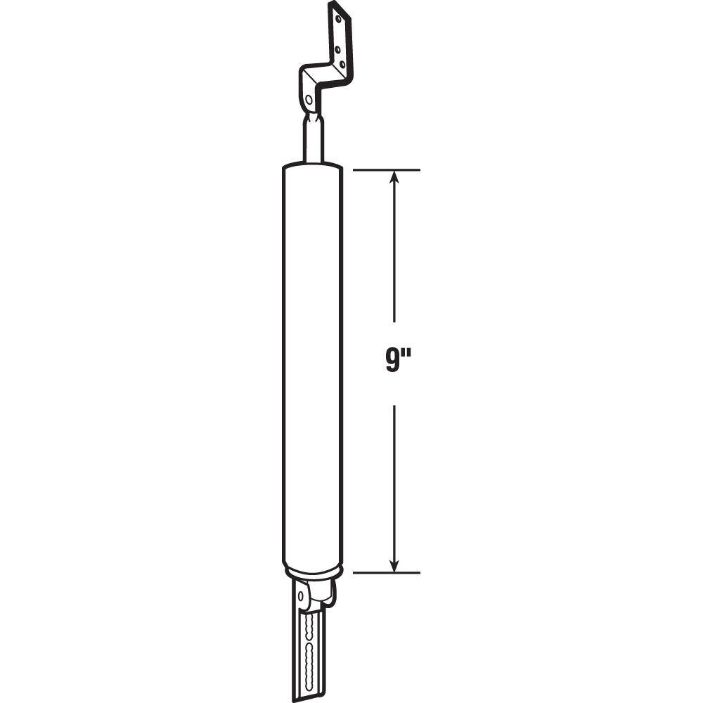 Prime-Line 9 in., Black Finish Screen Door Pneumatic Closer