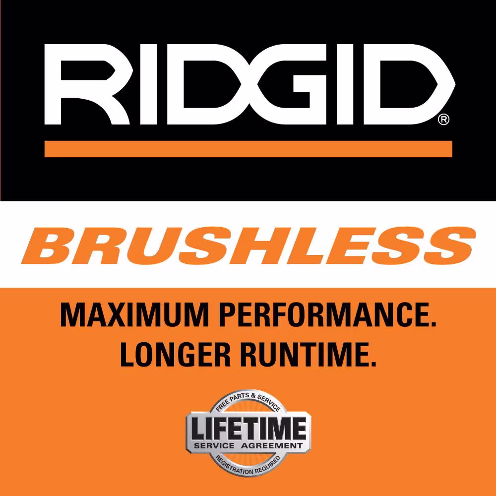 RIDGID 18V Brushless Cordless 2-Tool Combo Kit with Mid-Torque Impact Wrench with Friction Ring and Angle Grinder (Tools Only)