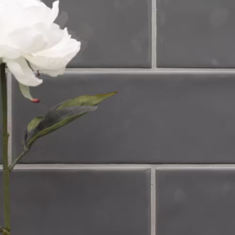 MSI Citylights Graphite 4 in. x 12 in. Glossy Ceramic Subway Wall Tile (9.69 sq. ft./Case)