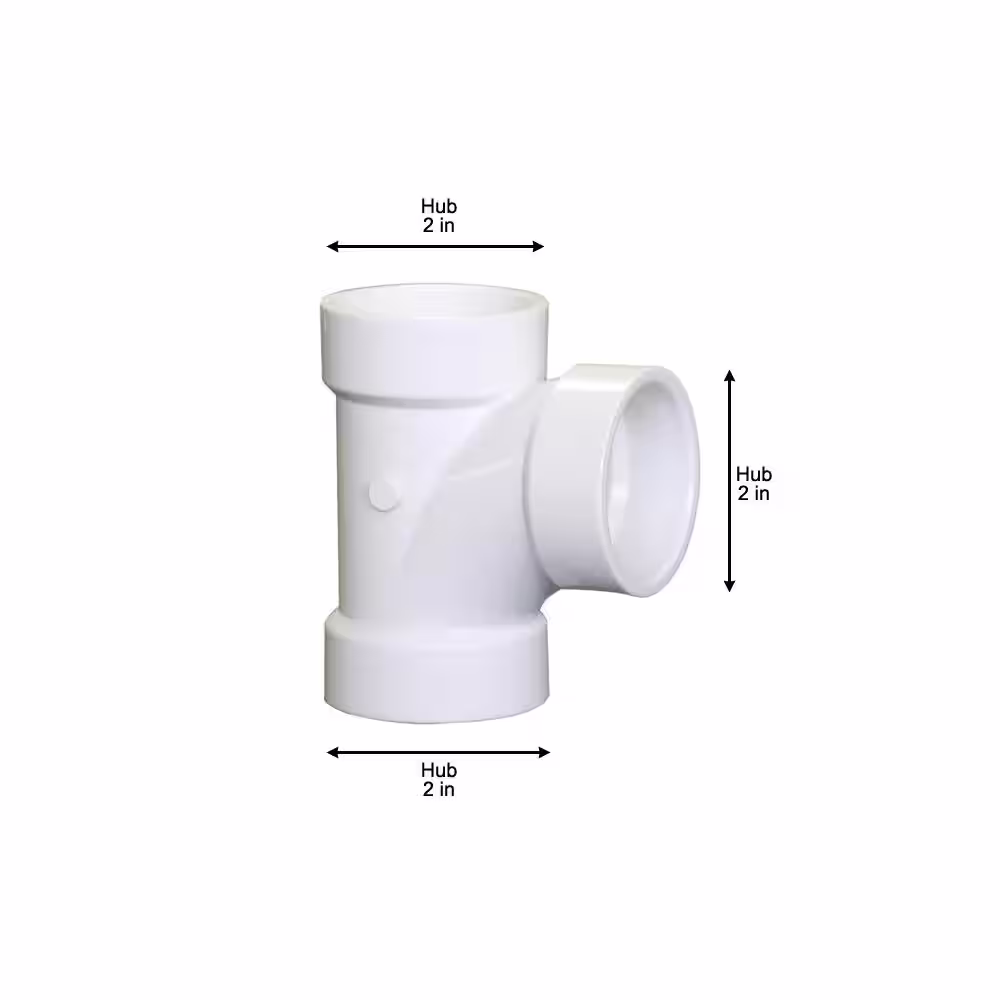 NIBCO 2 in. PVC DWV All Hub Sanitary Tee Fitting
