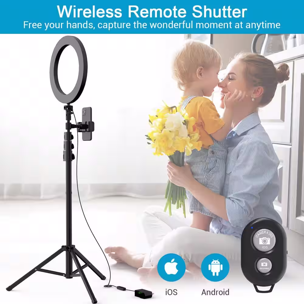 FENBAO 9 in. Selfie Ring Light with Tripod Stand
