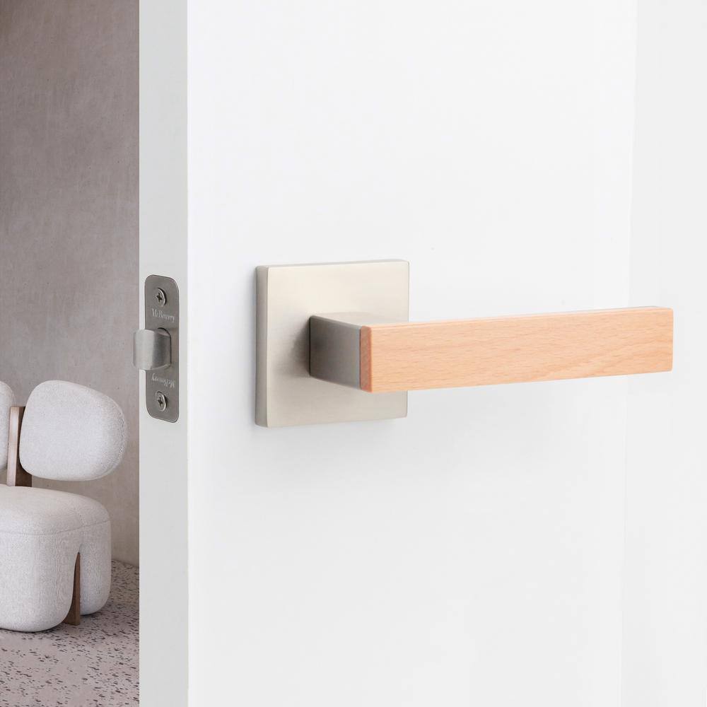 McBowery Summit Satin Nickel Double Dummy Modern Door Lever