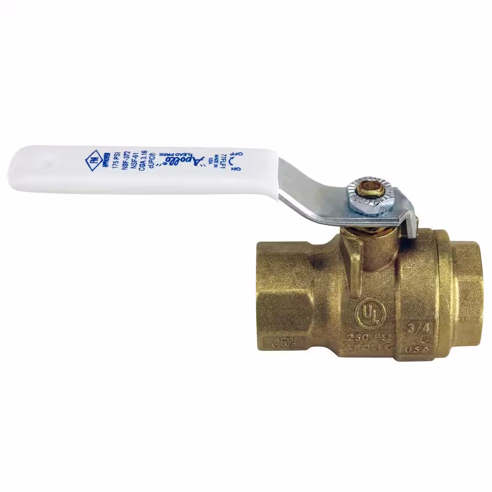 Apollo 3/4 in. x 3/4 in. Forged Brass FIP x FIP Full Port Threaded Ball Valve