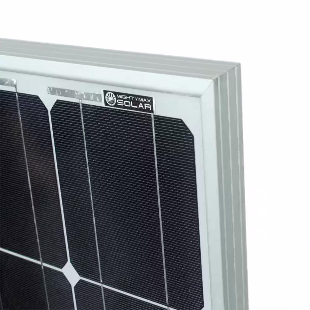MIGHTY MAX BATTERY 100-Watt 12 Volt Waterproof Monocrystalline Solar Panel Charger